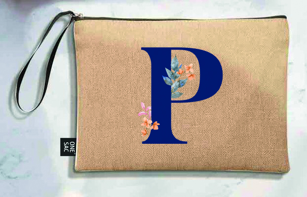 Bolso de mano letra p una pieza (diseño variado) (25×18×1 )